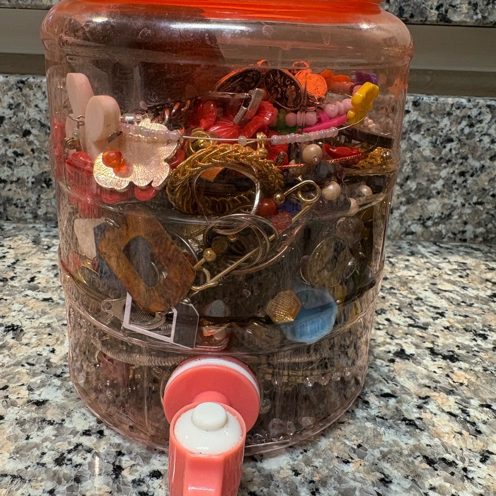 Colorful Jewelry mystery jar in Clear Dispenser